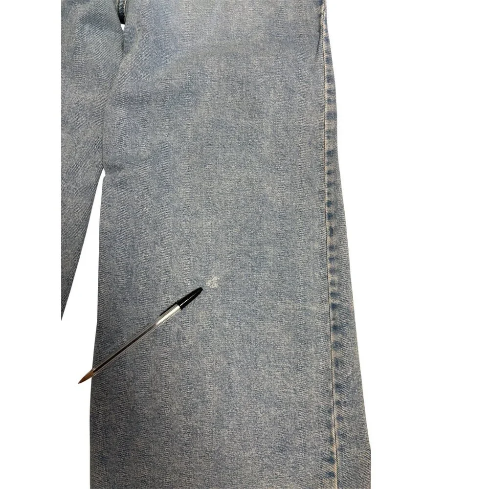 Ava & Viv Wide Leg Lighter Wash Denim Jeans Size 16 Womens Relaxed Fit Stretch - Picture 7 of 14